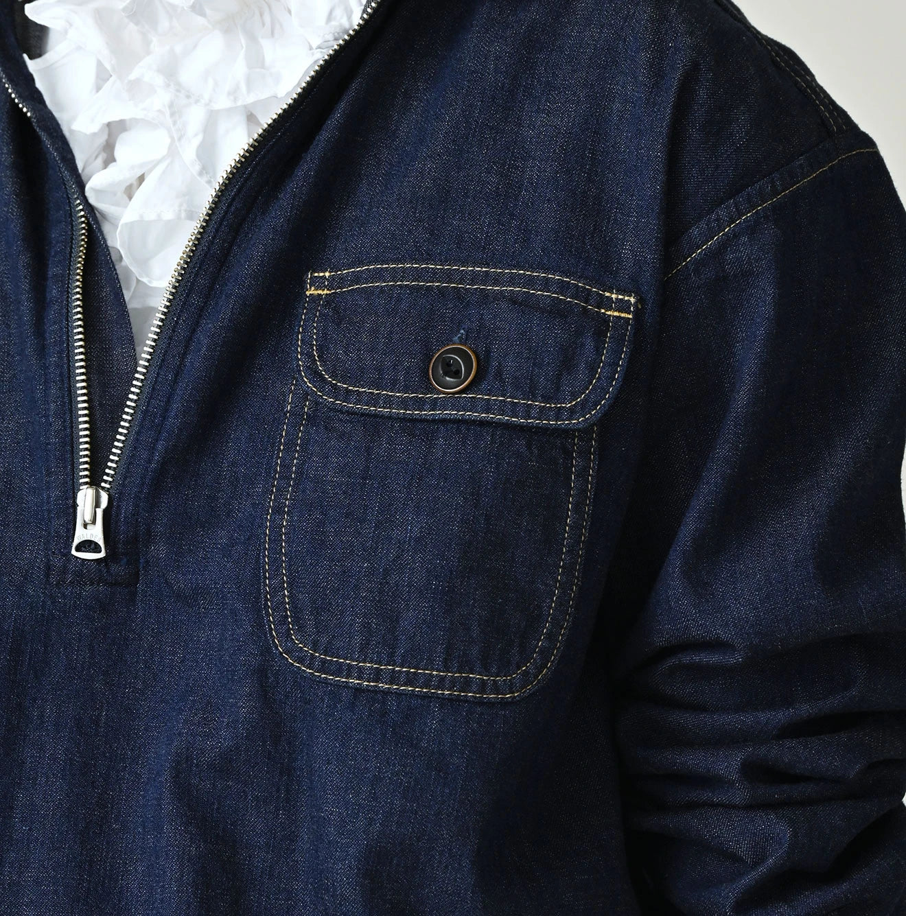 Komugi Denim 908 Yama Pull Shirt Nou