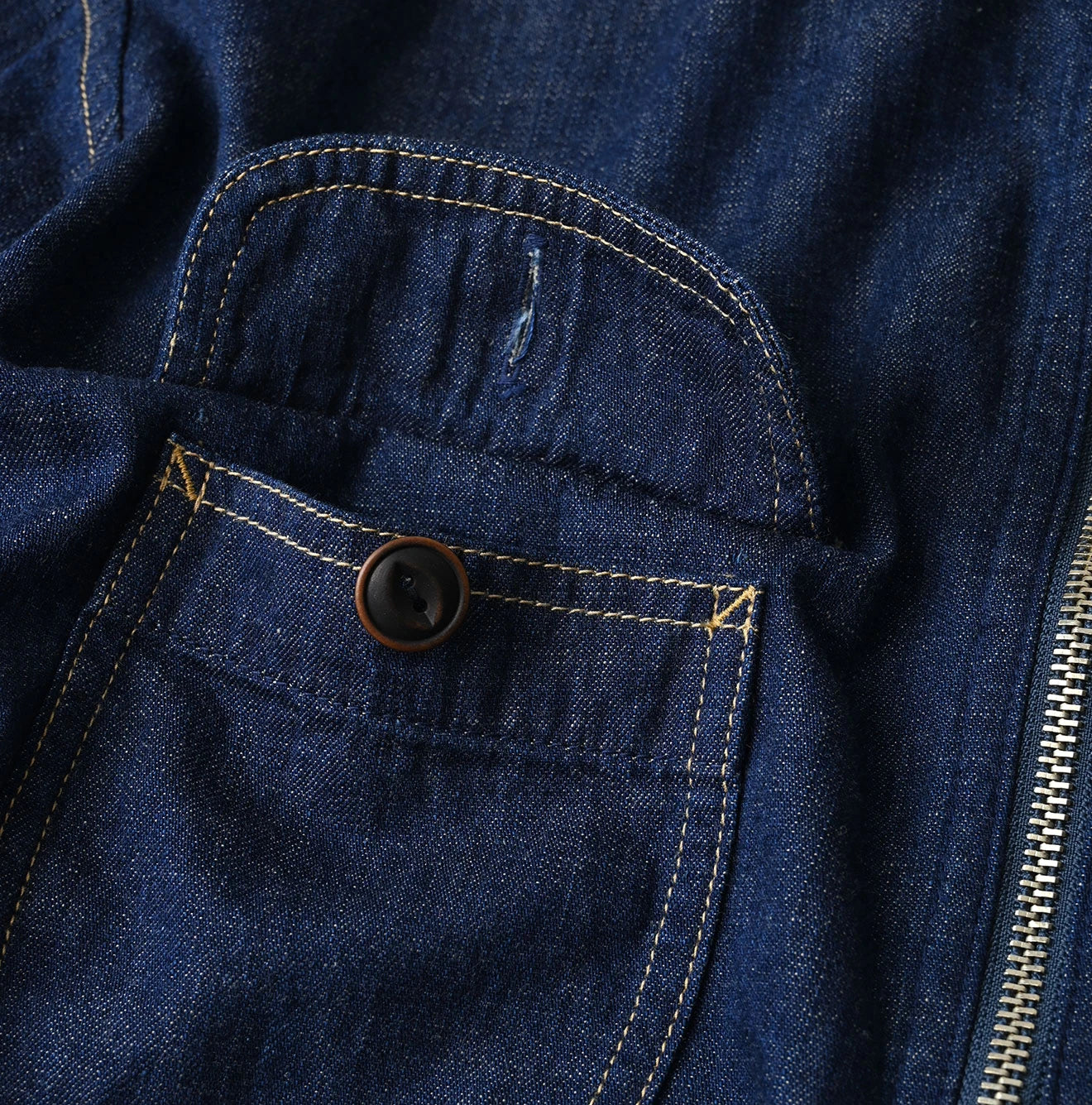 Komugi Denim 908 Yama Pull Shirt Nou