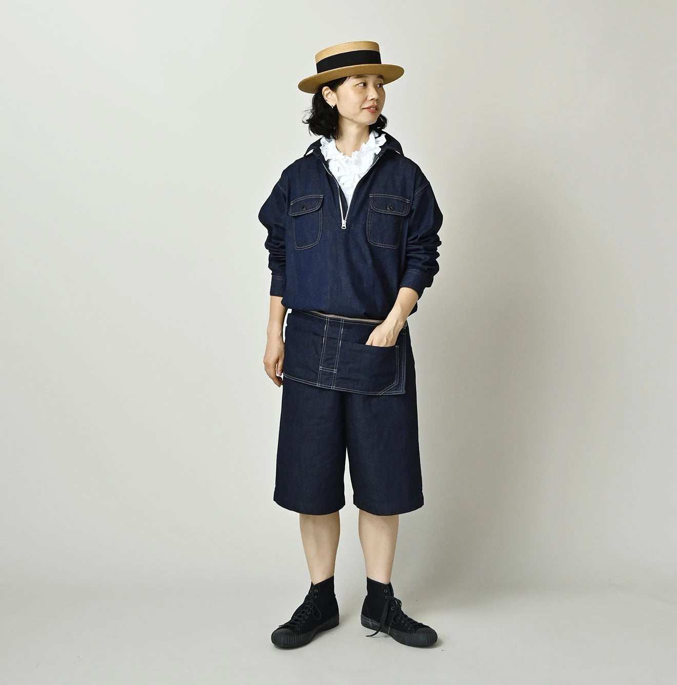 Komugi Denim 908 Yama Pull Shirt Nou