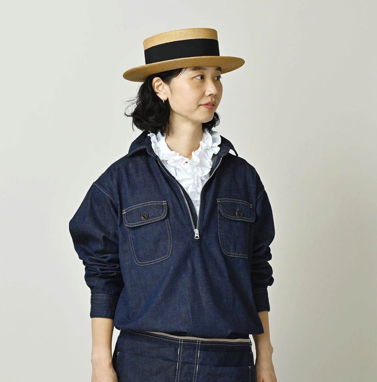 Komugi Denim 908 Yama Pull Shirt Nou