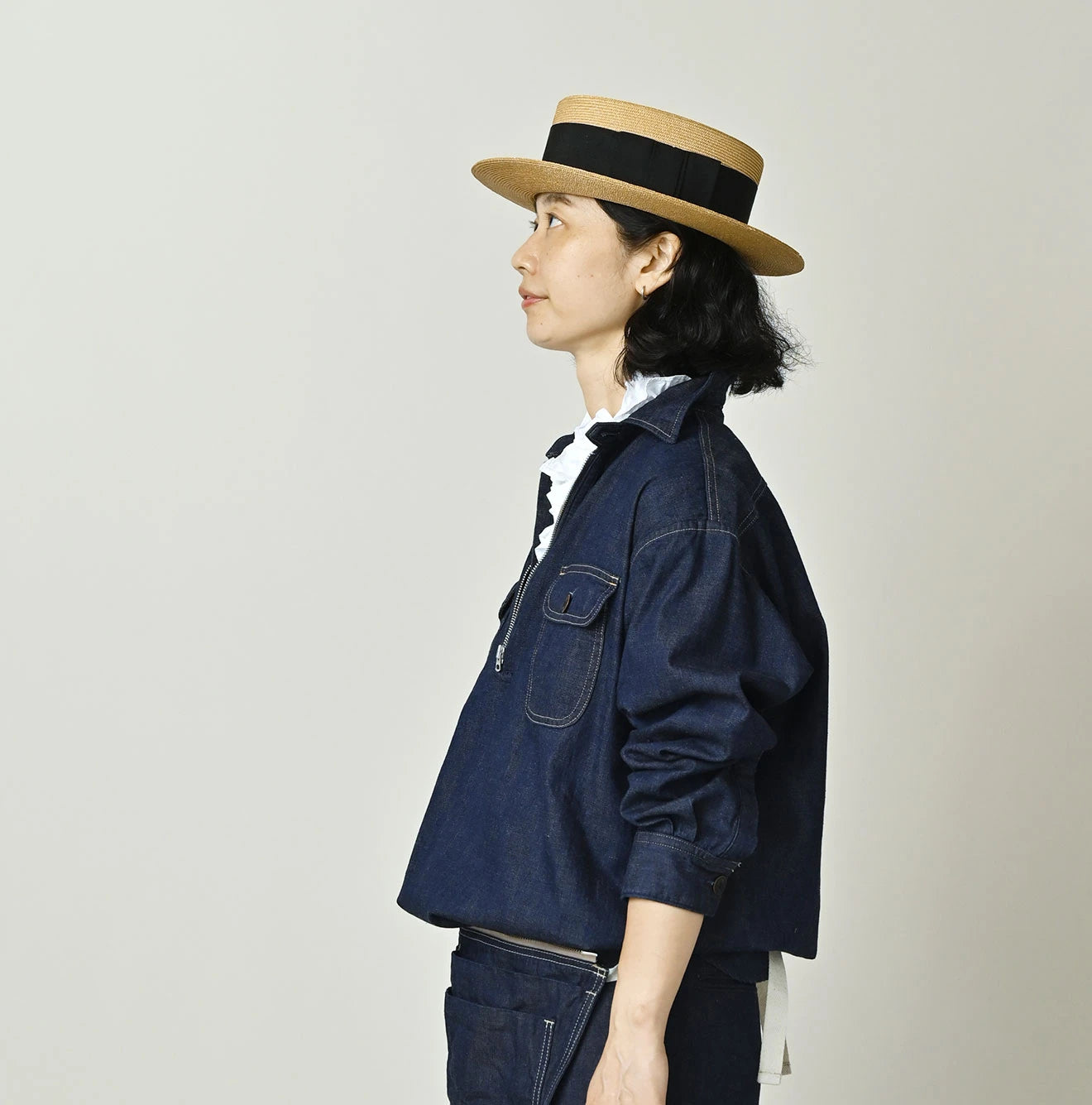 Komugi Denim 908 Yama Pull Shirt Nou