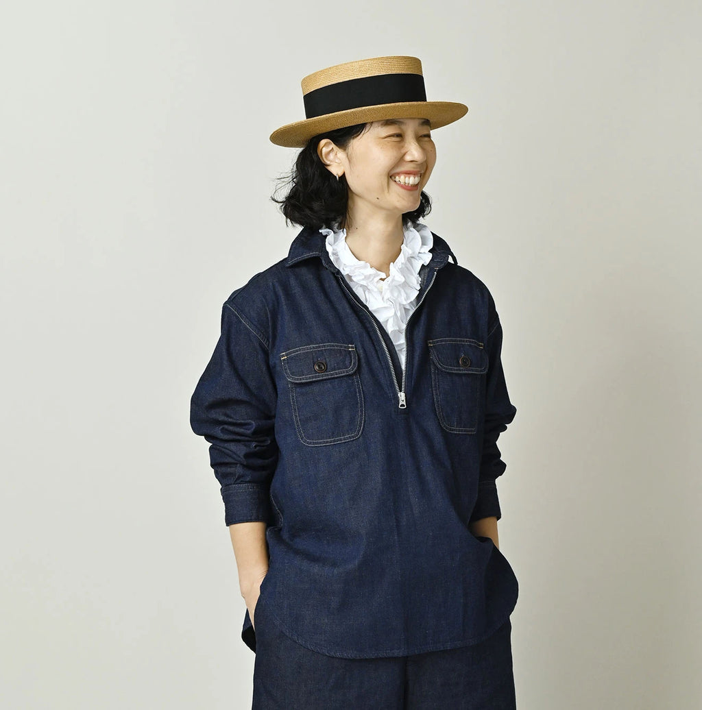Komugi Denim 908 Yama Pull Shirt Nou