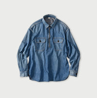 Komugi Denim 908 Yama Pull Shirt Distressed