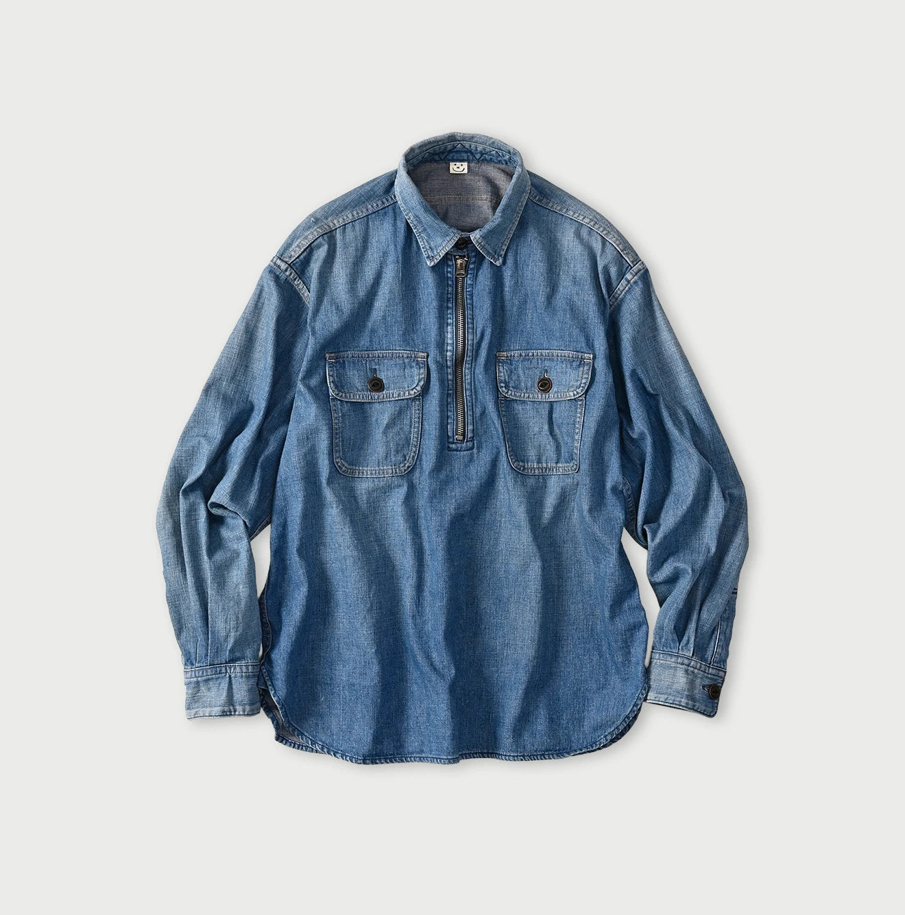Komugi Denim 908 Yama Pull Shirt Distressed
