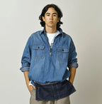 Komugi Denim 908 Yama Pull Shirt Distressed