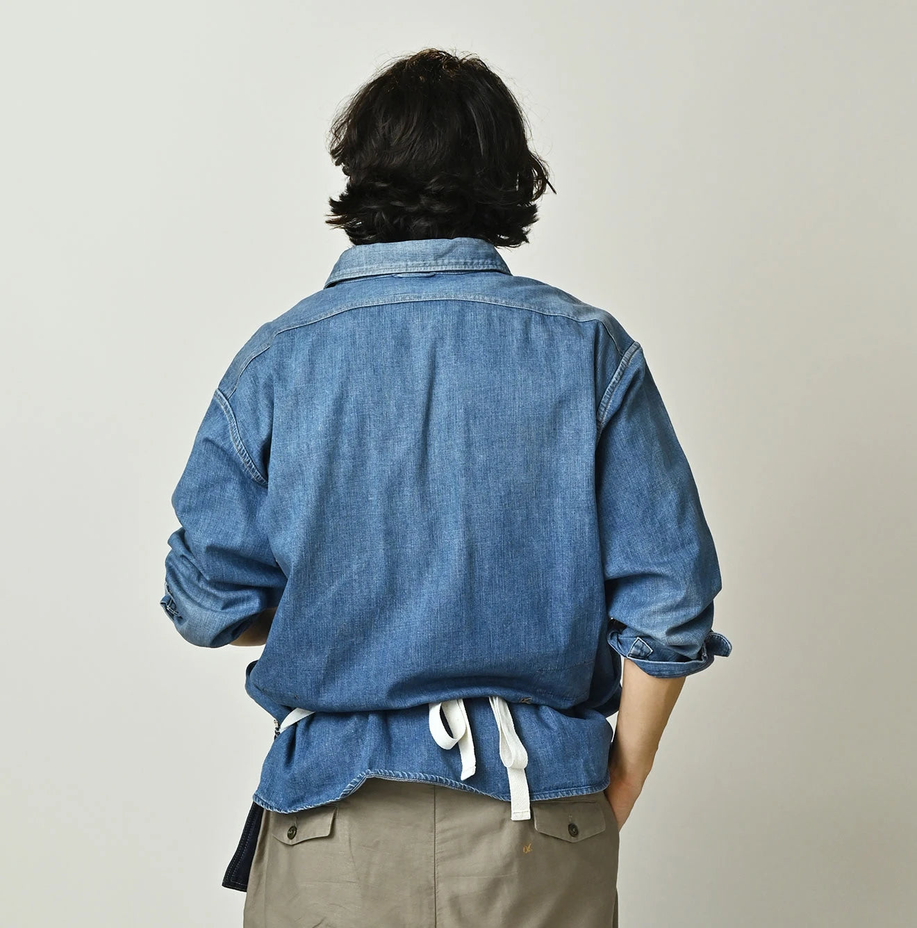 Komugi Denim 908 Yama Pull Shirt Distressed