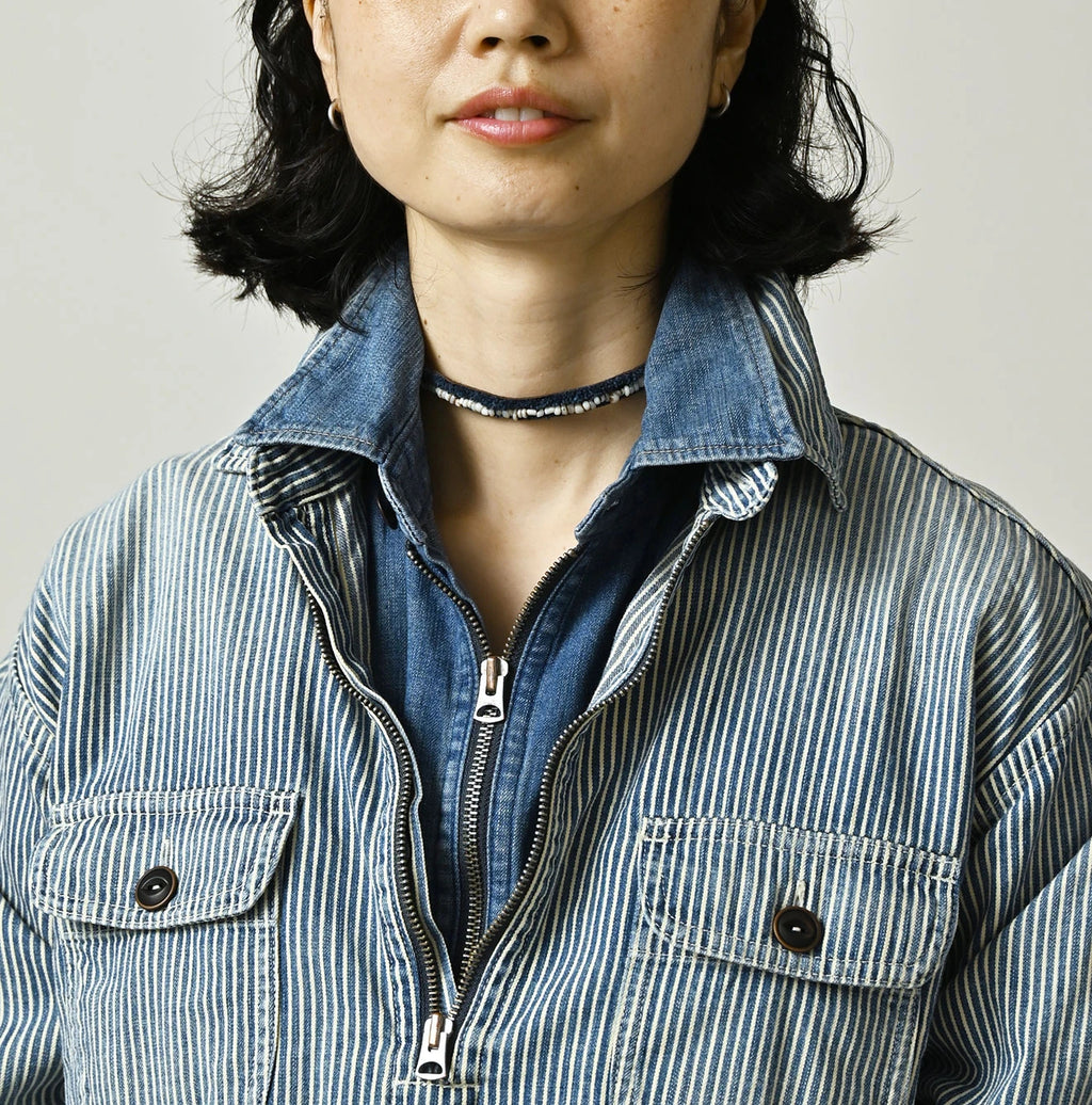 Komugi Denim 908 Yama Pull Shirt Distressed