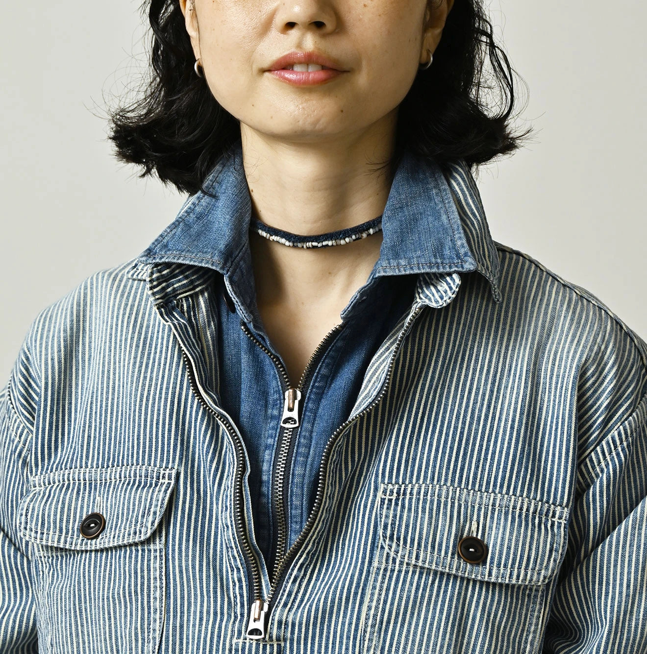 Komugi Denim 908 Yama Pull Shirt Distressed