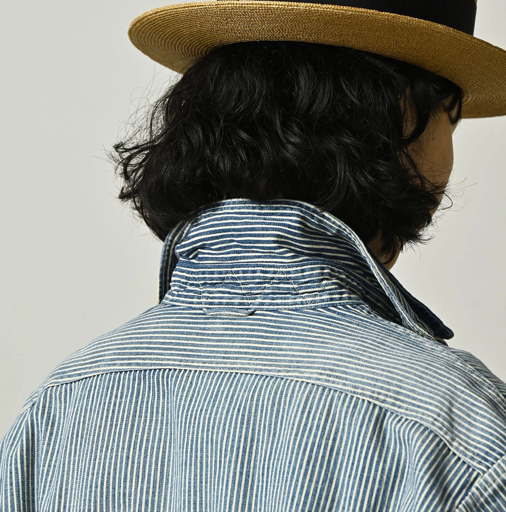 Komugi Denim 908 Yama Pull Shirt Distressed