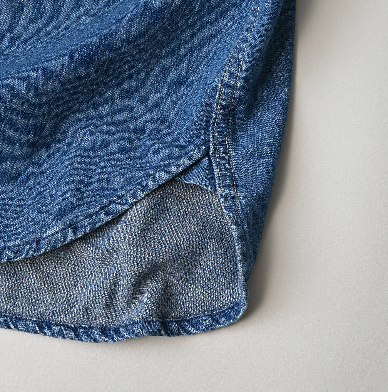 Komugi Denim 908 Yama Pull Shirt Distressed