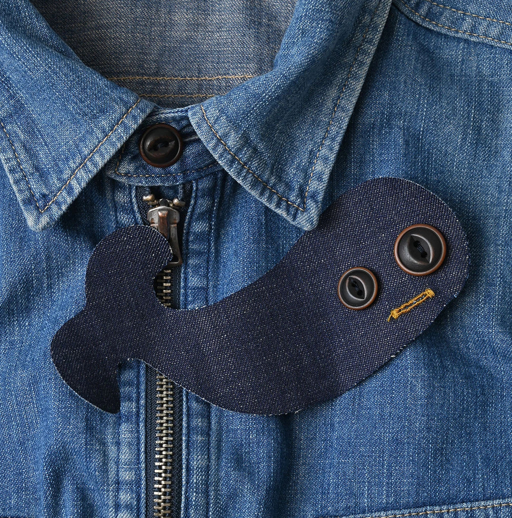 Komugi Denim 908 Yama Pull Shirt Distressed