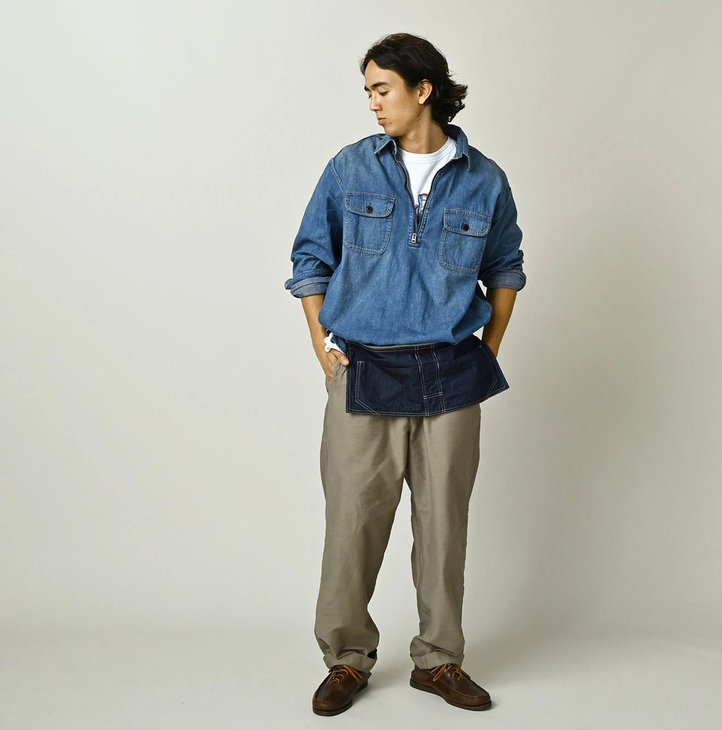 Komugi Denim 908 Yama Pull Shirt Distressed