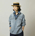 Komugi Denim 908 Yama Pull Shirt Distressed