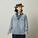 Komugi Denim 908 Yama Pull Shirt Distressed