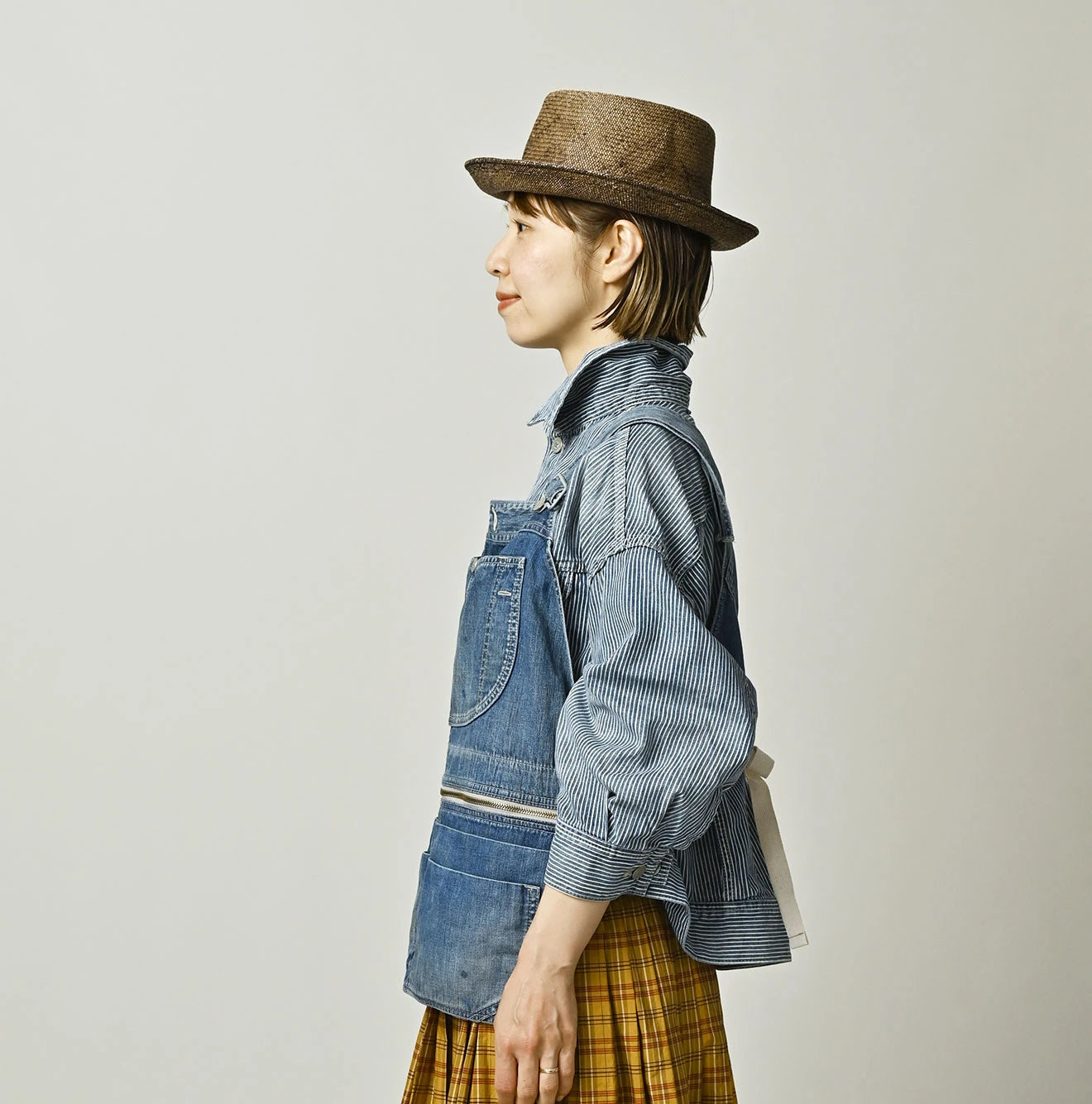 Mugi Denim Over Tablier Distressed