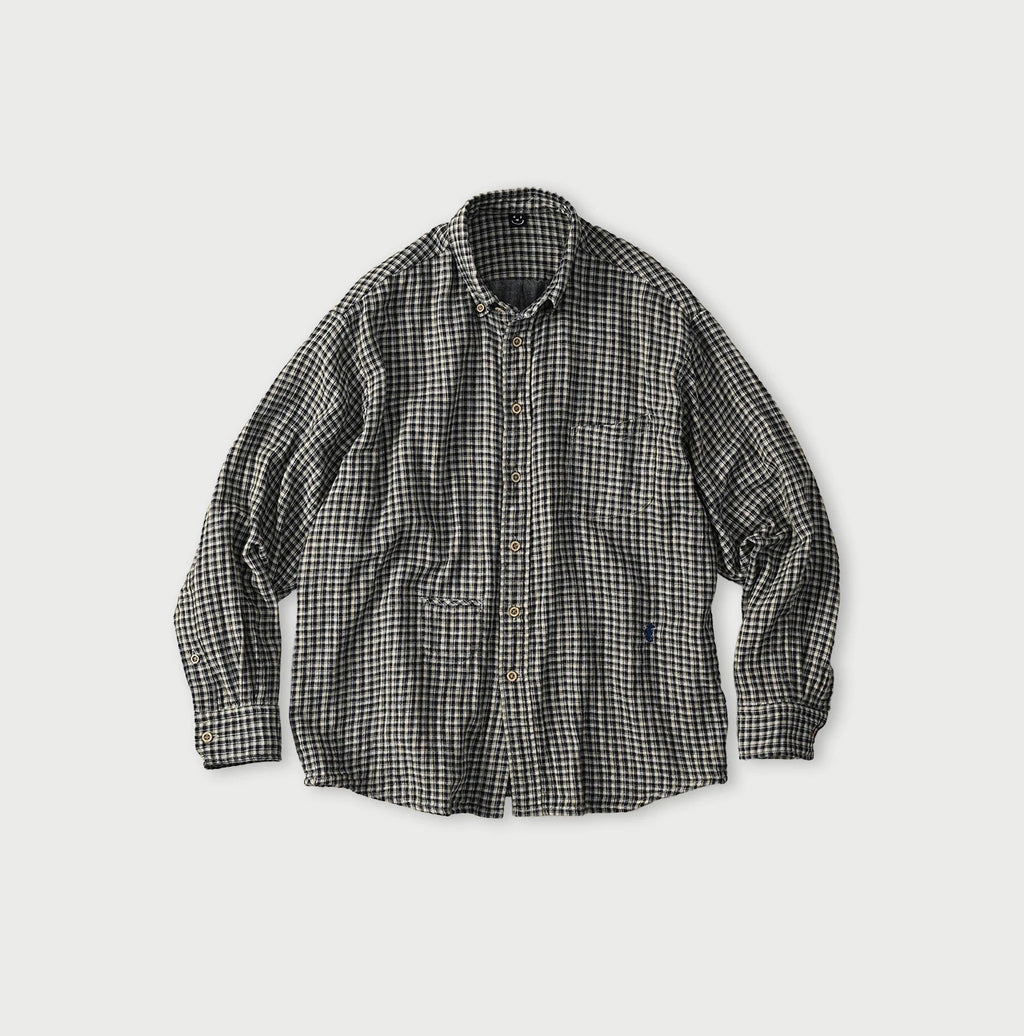 Indigo Double Woven 908 Ocean Button Down Shirt