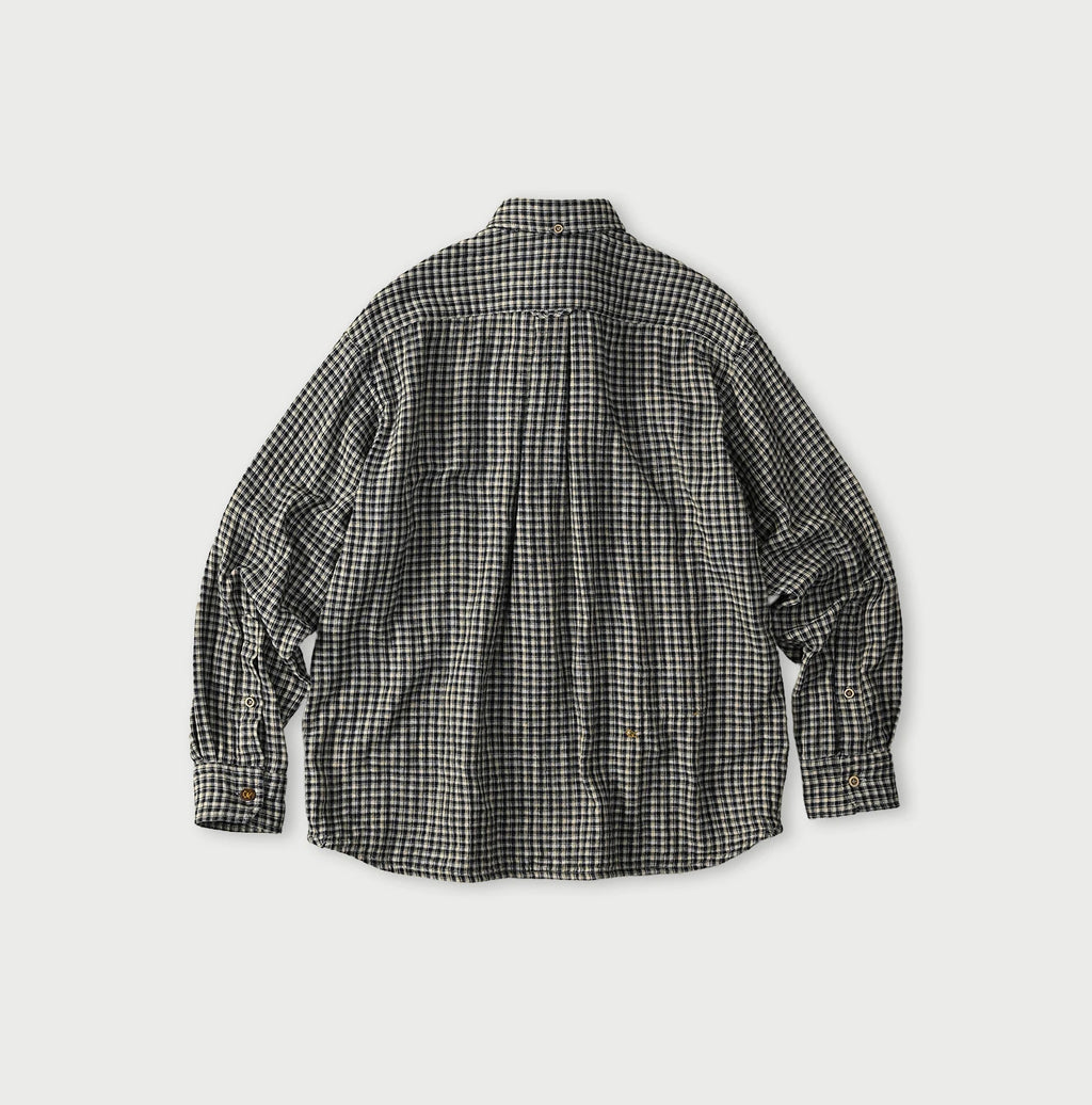 Indigo Double Woven 908 Ocean Button Down Shirt