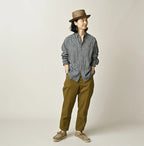 Indigo Double Woven 908 Ocean Button Down Shirt