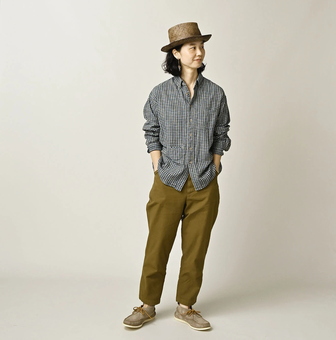 Indigo Double Woven 908 Ocean Button Down Shirt
