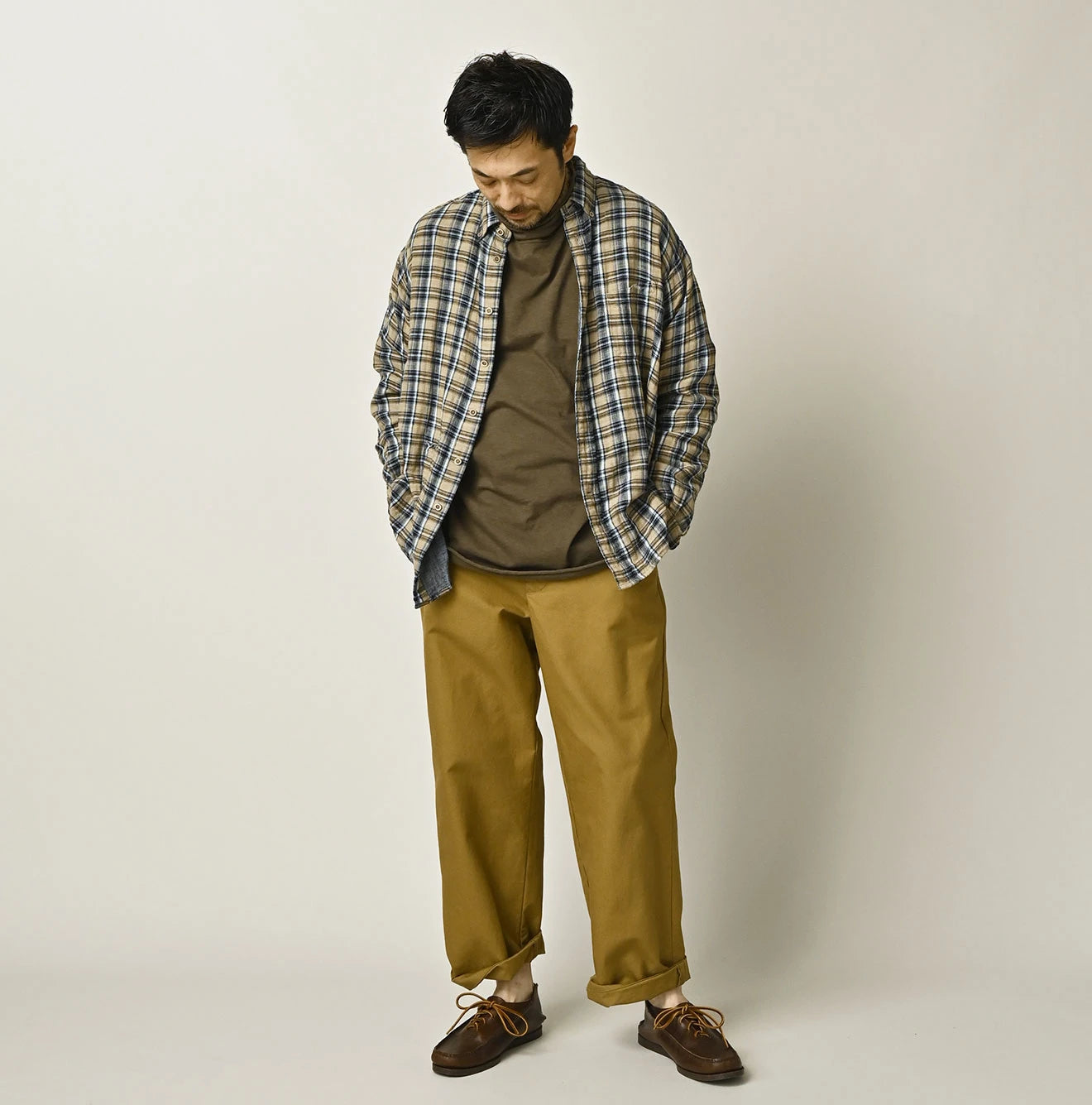 Indigo Double Woven 908 Ocean Button Down Shirt