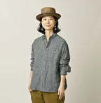 Indigo Double Woven 908 Ocean Button Down Shirt