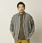 Indigo Double Woven 908 Ocean Button Down Shirt
