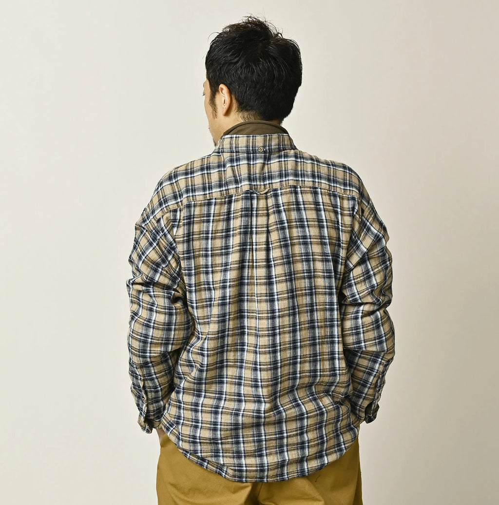 Indigo Double Woven 908 Ocean Button Down Shirt
