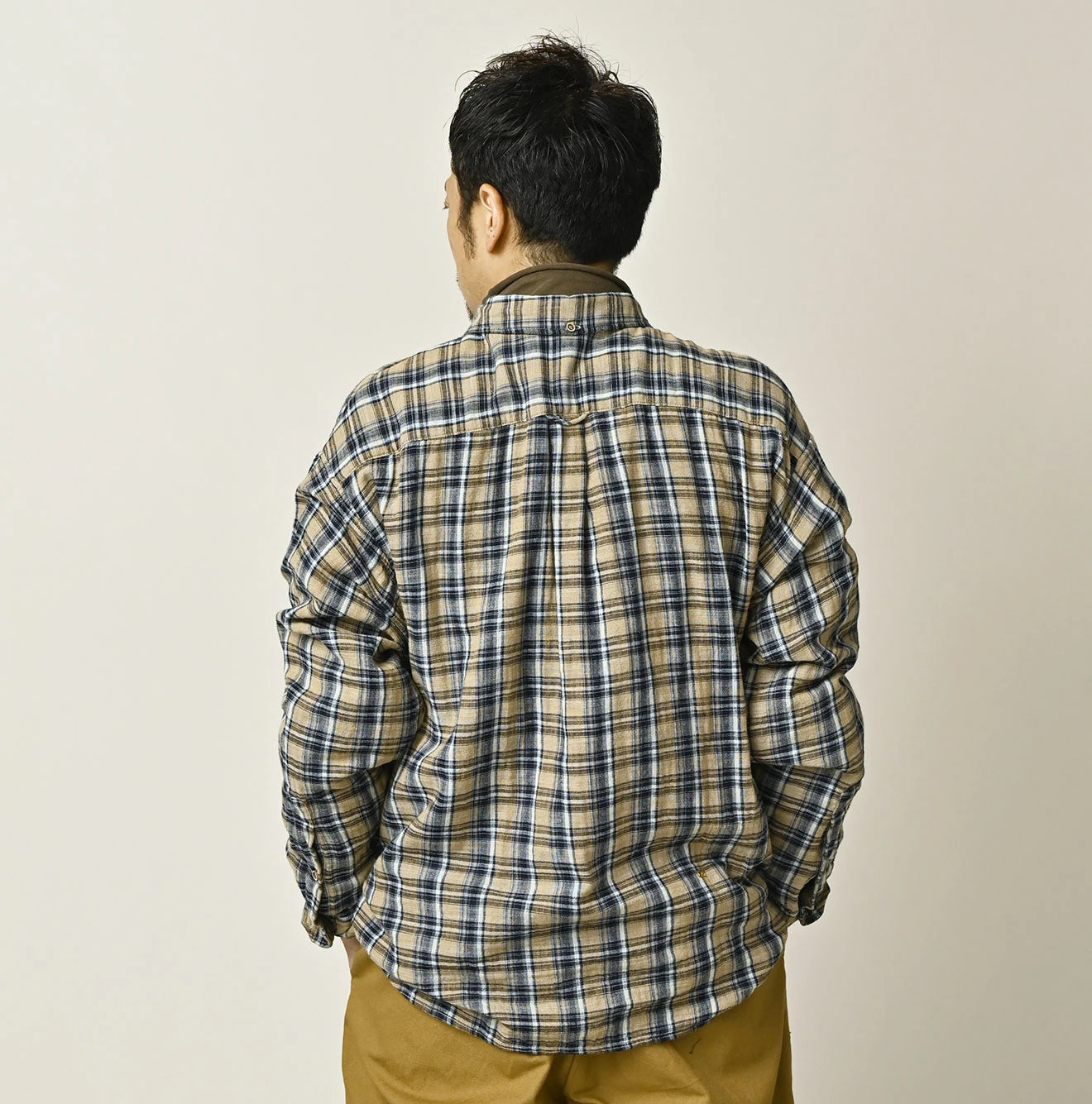 Indigo Double Woven 908 Ocean Button Down Shirt