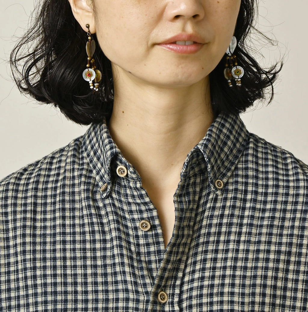 Indigo Double Woven 908 Ocean Button Down Shirt