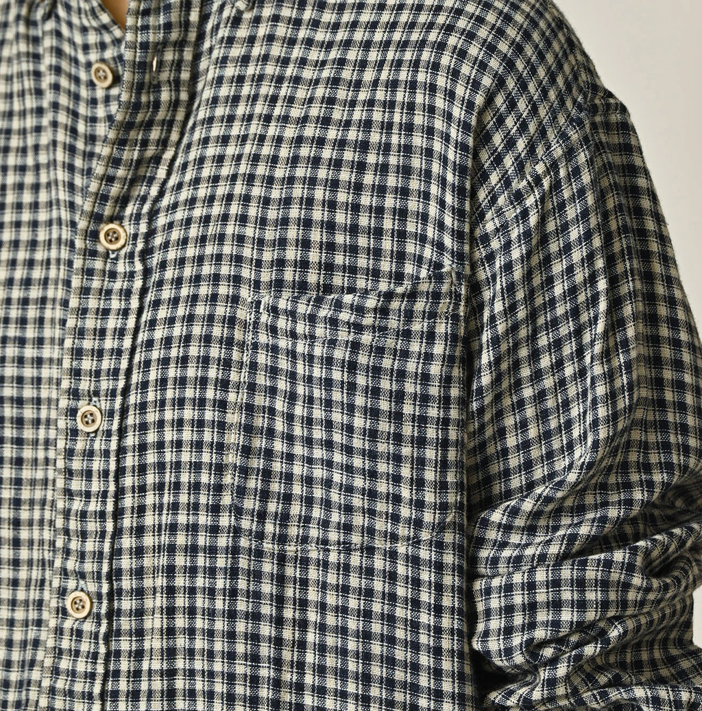 Indigo Double Woven 908 Ocean Button Down Shirt