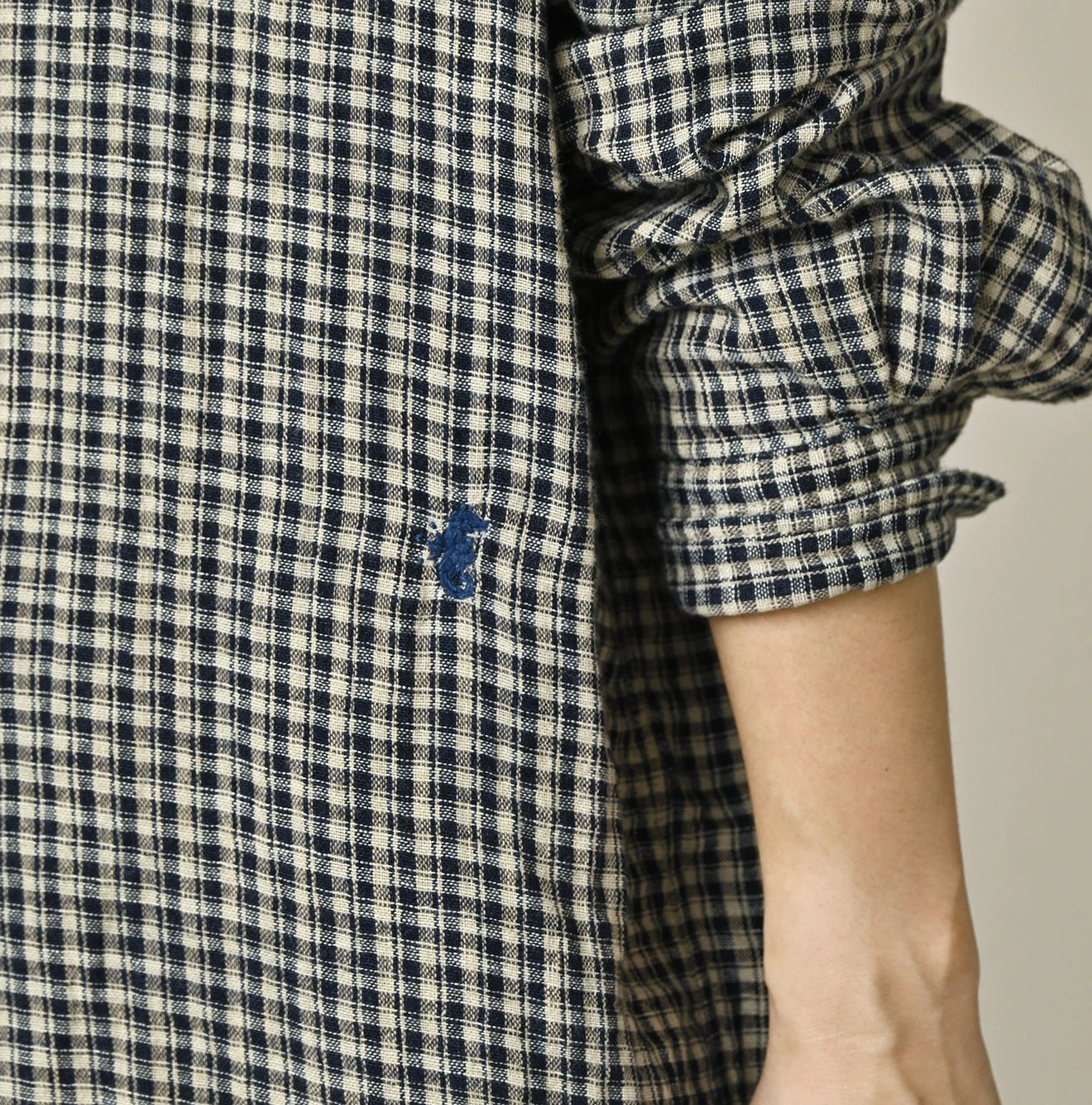 Indigo Double Woven 908 Ocean Button Down Shirt