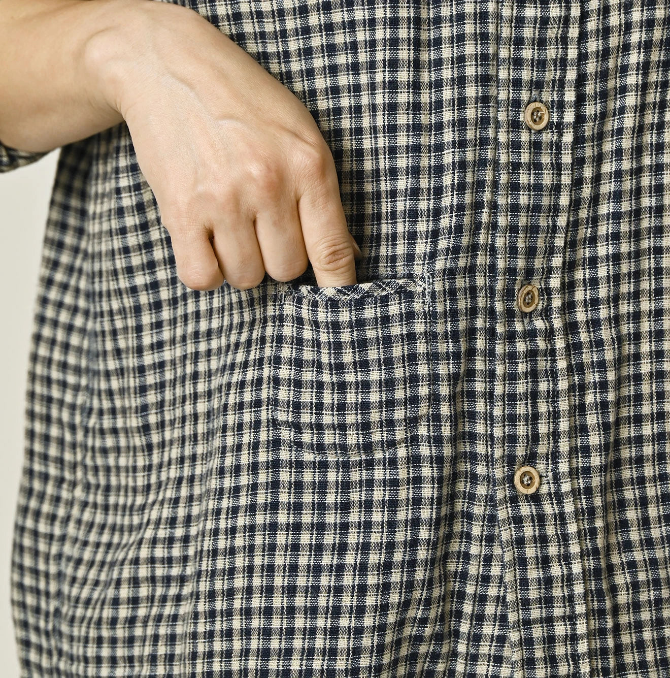 Indigo Double Woven 908 Ocean Button Down Shirt