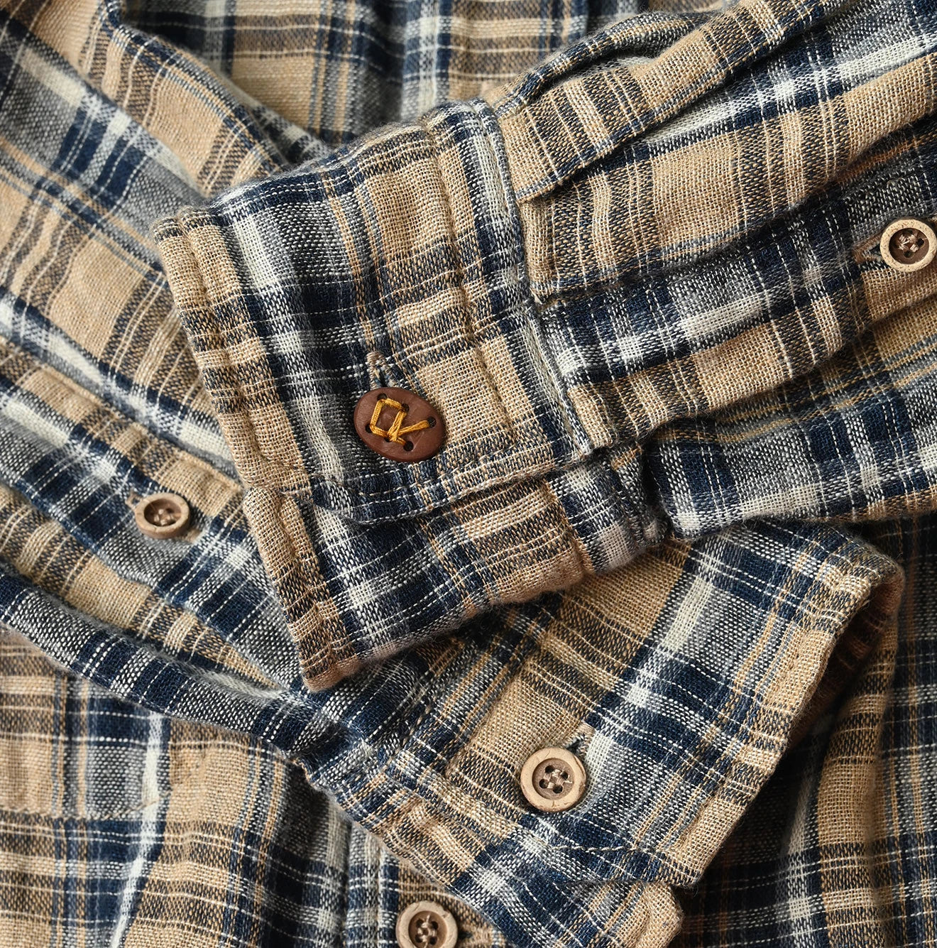Indigo Double Woven 908 Ocean Button Down Shirt
