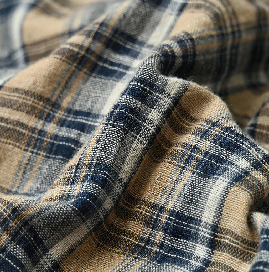 Indigo Double Woven 908 Ocean Button Down Shirt