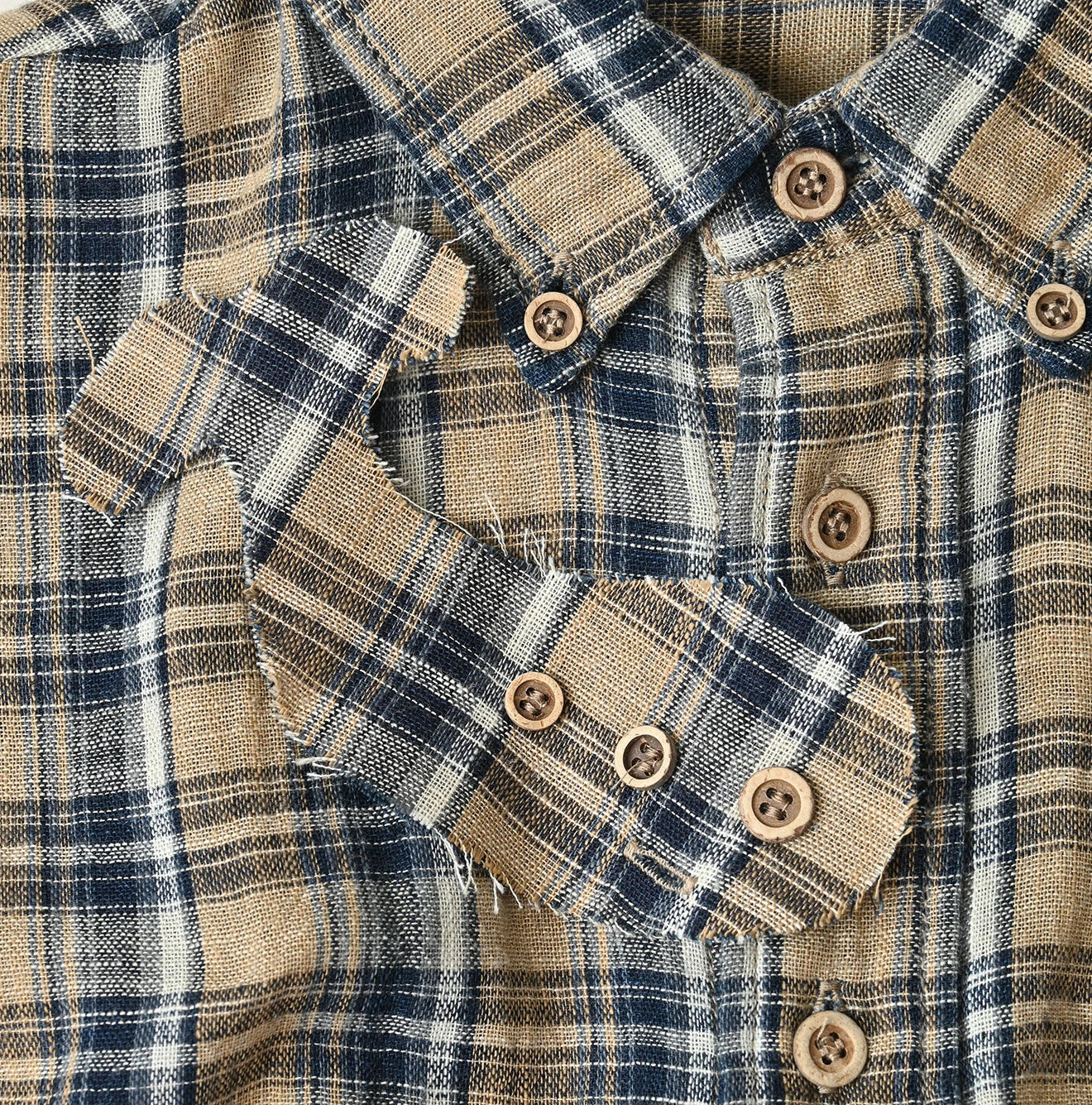 Indigo Double Woven 908 Ocean Button Down Shirt