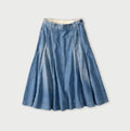 Mugi Denim Soufflé Skirt Distressed