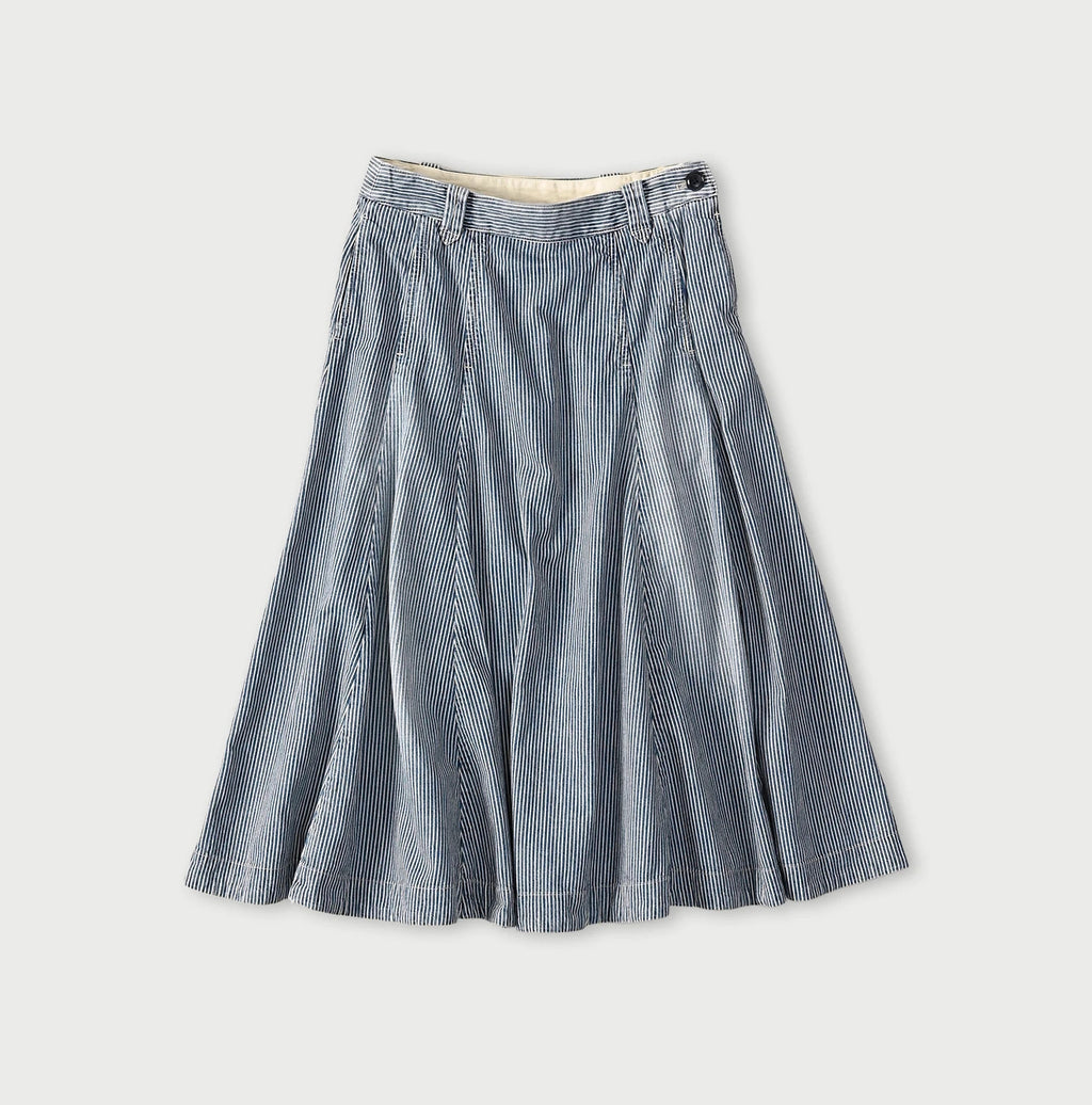 Mugi Denim Soufflé Skirt Distressed