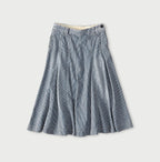 Mugi Denim Soufflé Skirt Distressed