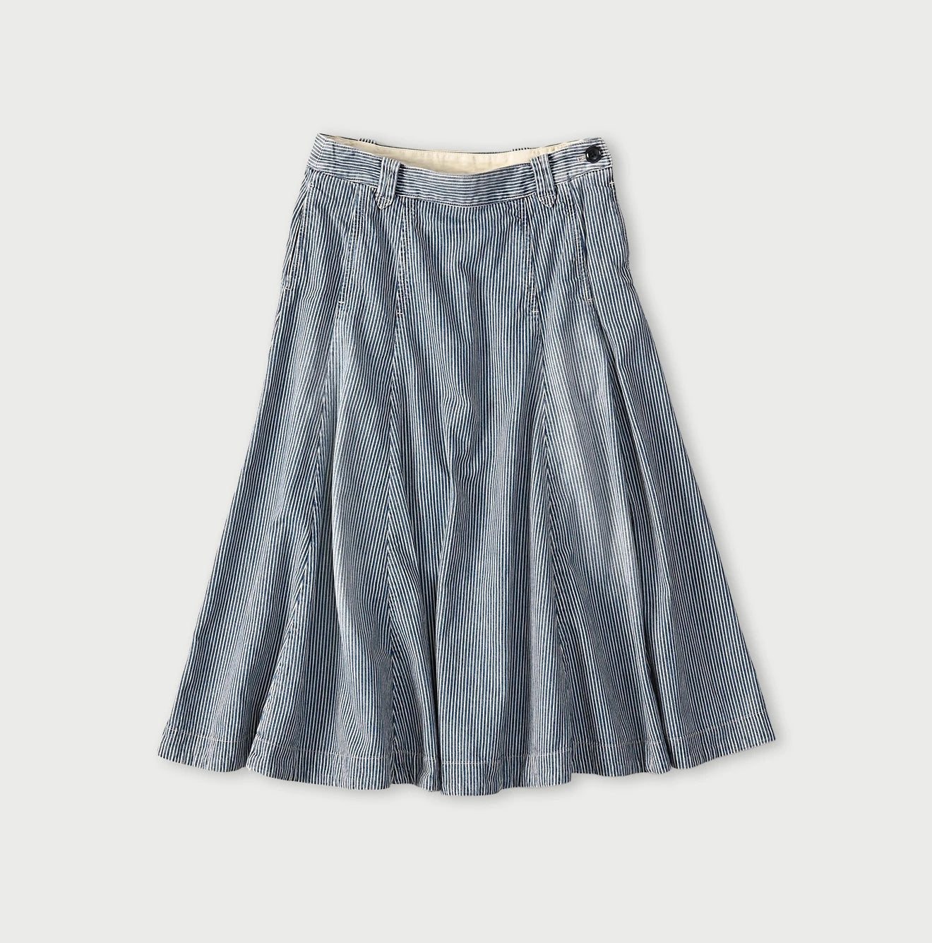 Mugi Denim Soufflé Skirt Distressed