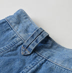 Mugi Denim Soufflé Skirt Distressed