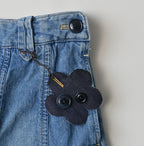 Mugi Denim Soufflé Skirt Distressed