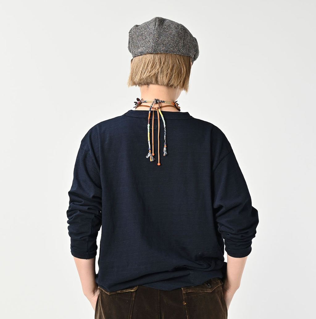 Indigo Tenjiku 908 Long Sleeve Ocean T-shirt Female Model