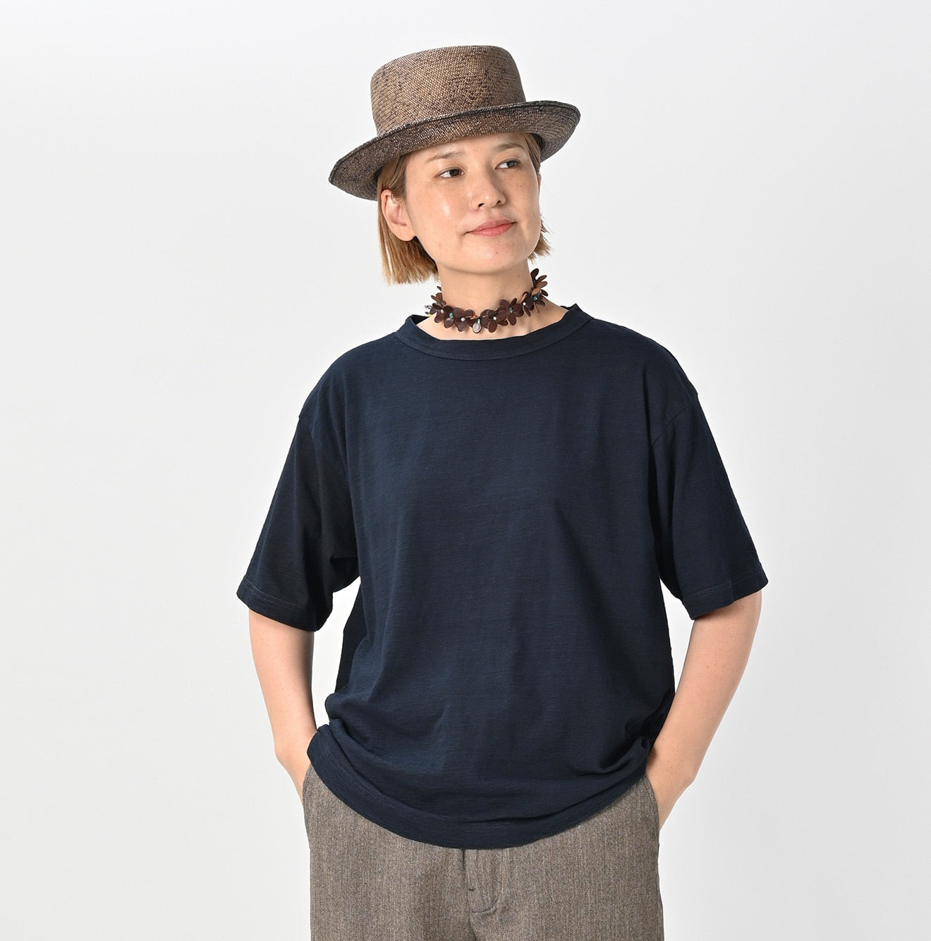 Indigo Kageiro Nando Tenjiku 908 Ocean T-shirt Female Model