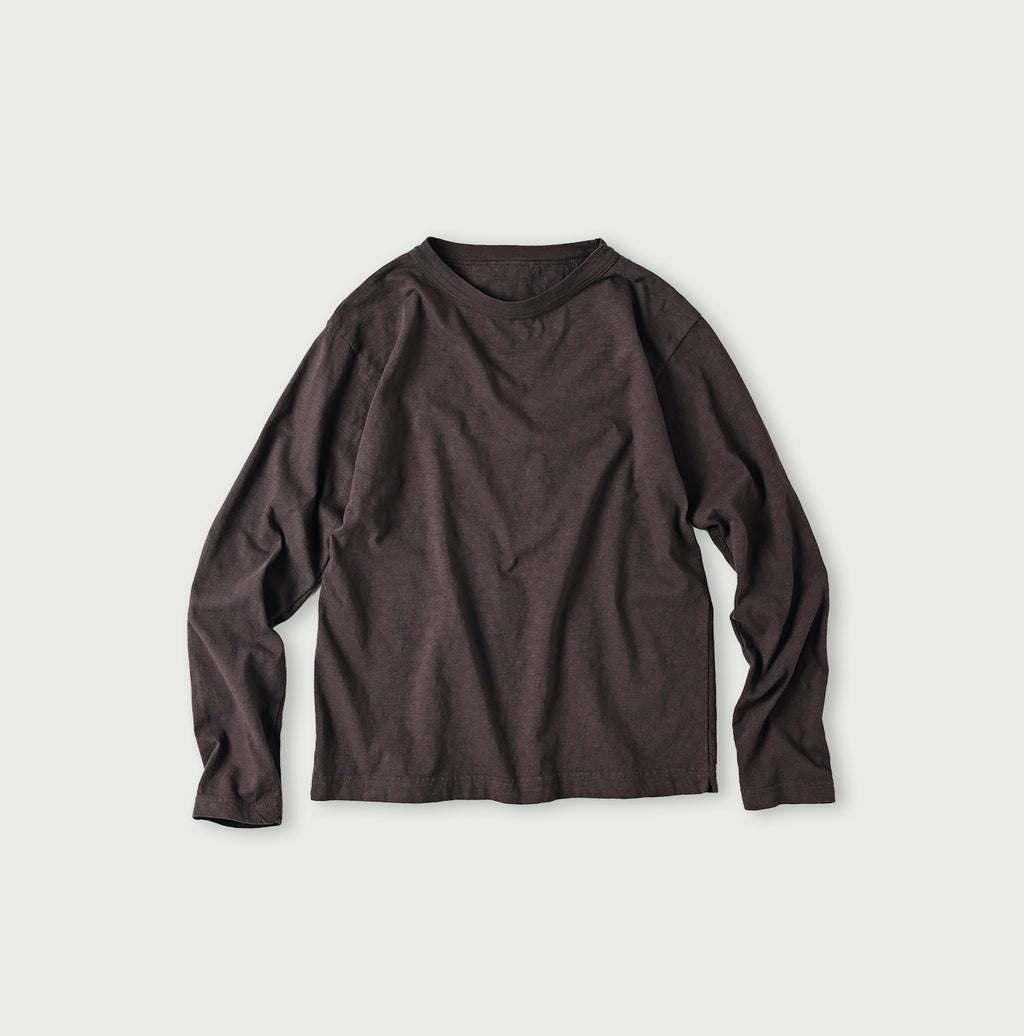 Tenjiku 908 Long Sleeve Ocean T-shirt Dark Brown