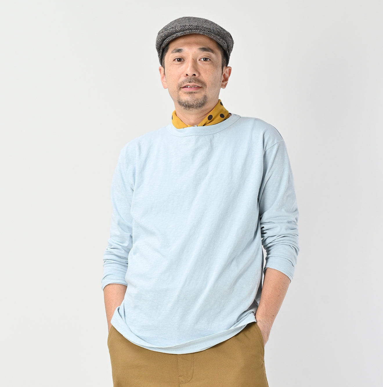 Tenjiku 908 Long Sleeve Ocean T-shirt Dark Male Model