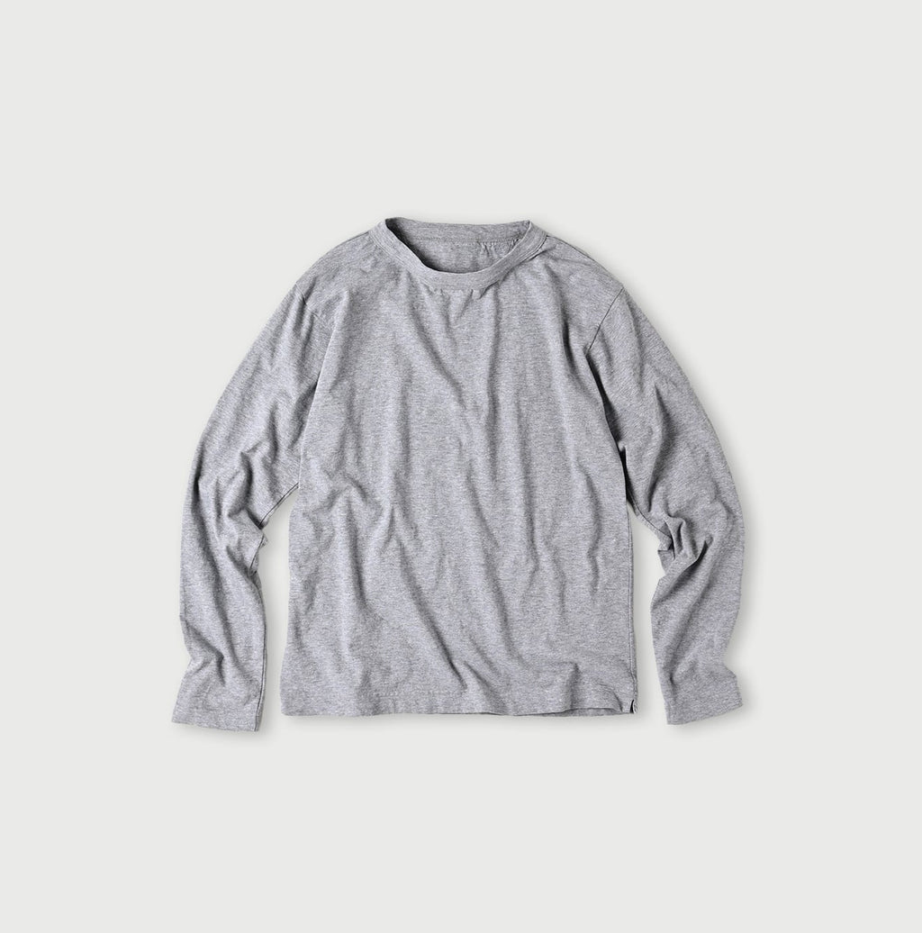 Top Tenjiku 908 45 Star Long Sleeve T-shirt Gray Top