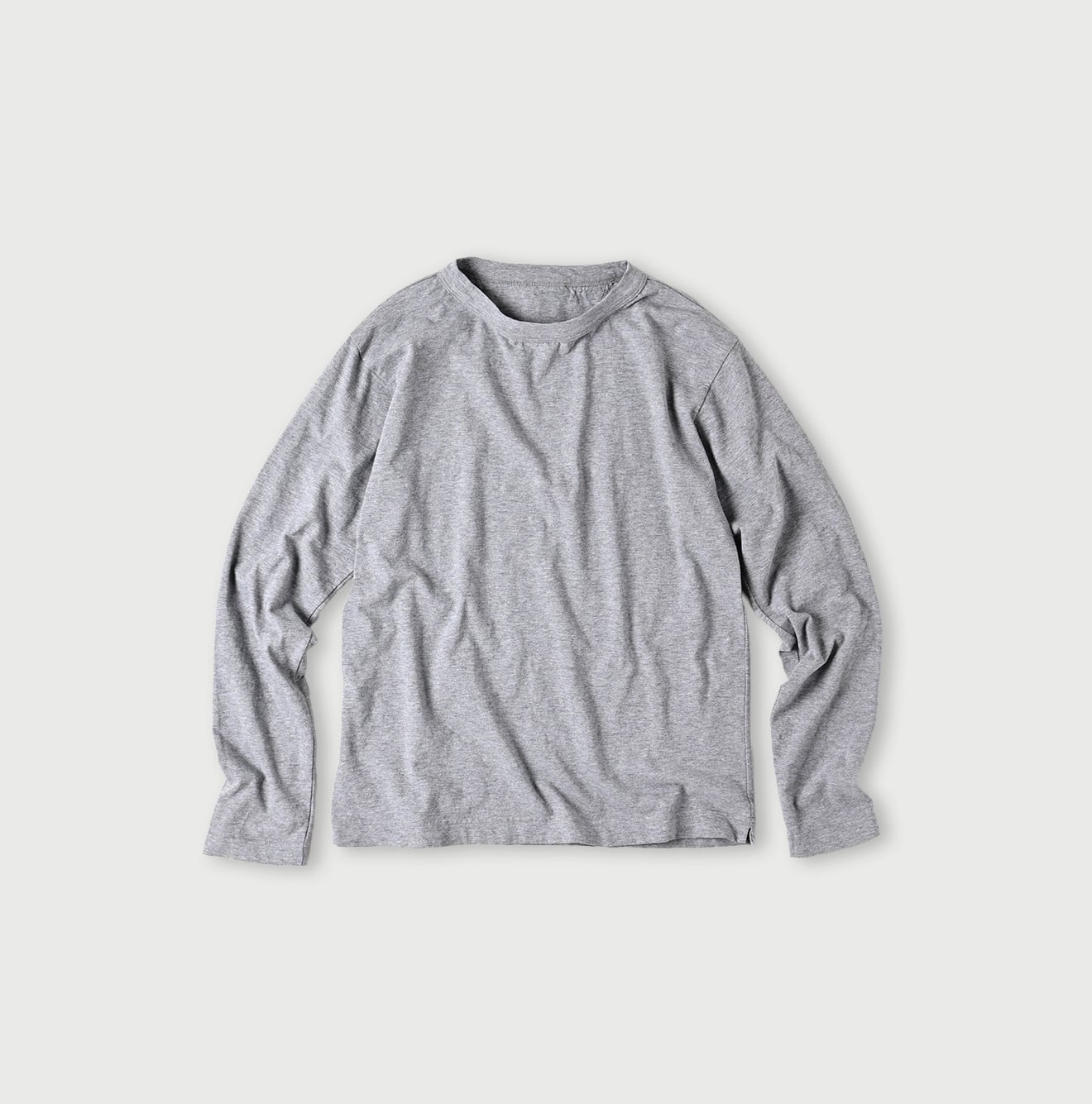 Top Tenjiku 908 45 Star Long Sleeve T-shirt Gray Top
