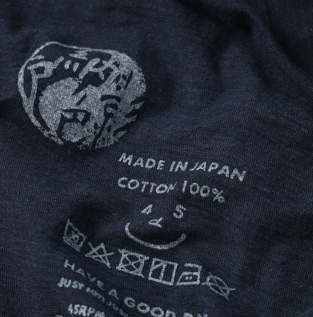 Indigo Tenjiku 908 45 Star Long Sleeve T-shirt Detail