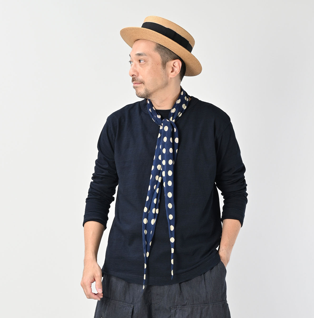 Indigo Tenjiku 908 45 Star Long Sleeve T-shirt Male Model