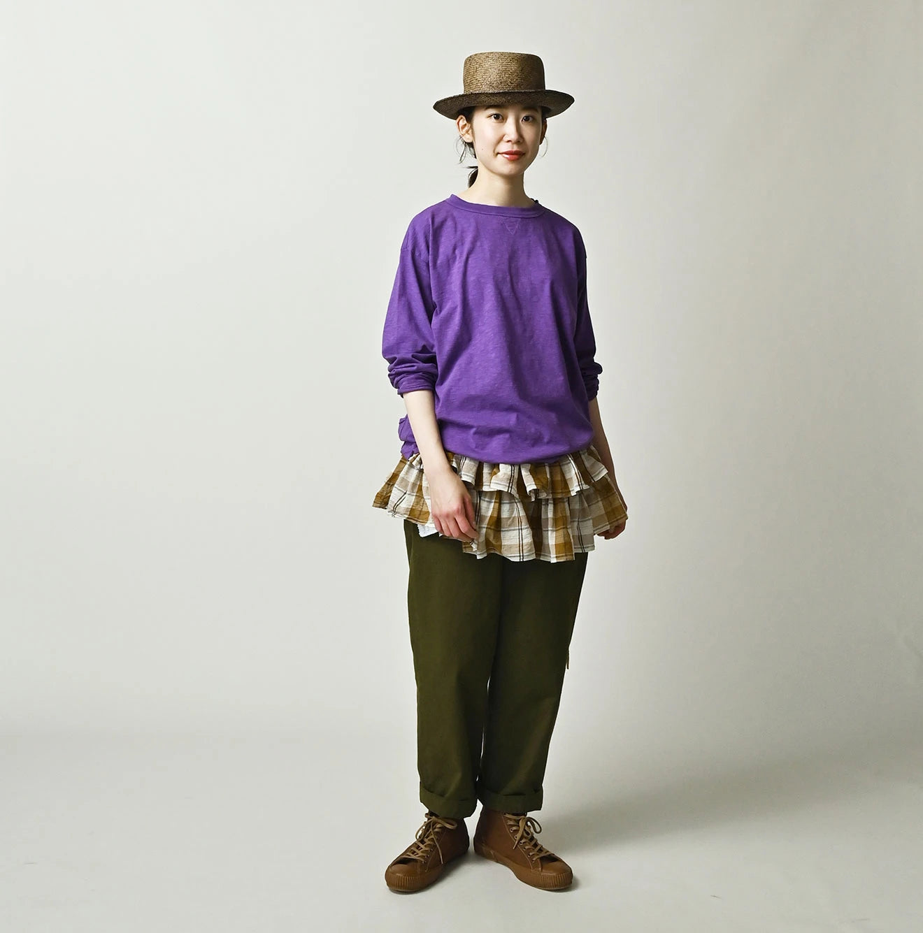 45 Plant Dyed Tenjiku 908 Long Sleeve Umihiko T-shirt